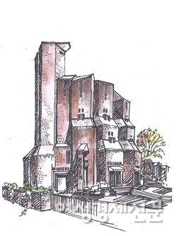 김수근 설계 경동교회 /그림=손웅익