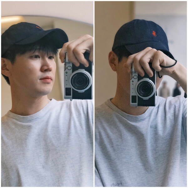 후지 X100V 카메라와 함께 /권혁주