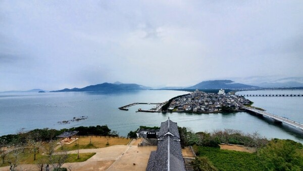 가라쓰 성 천수각에서 바라본 풍경 /사진=양은심