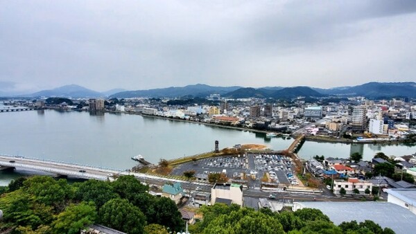 가라쓰 성 천수각에서 바라본 풍경 /사진=양은심