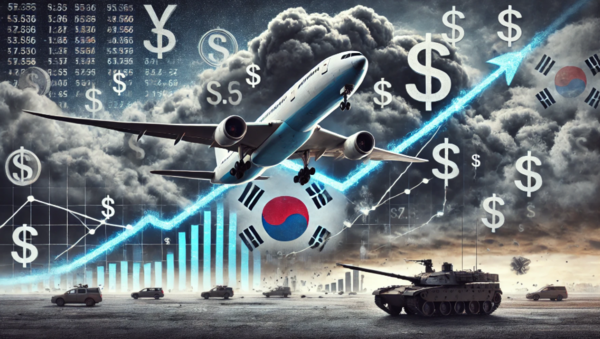 비상계엄 선포로 인한 환율 급등으로 주요 항공사들이 외화부채 손실과 항공유·부품 비용 상승 등 심각한 재무적 부담에 직면했다. /챗GPT