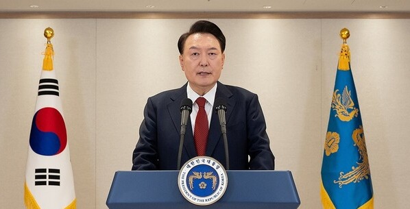 윤석열 대통령이 12일 용산 대통령실에서 대국민 담화를 하고 있다. /연합뉴스