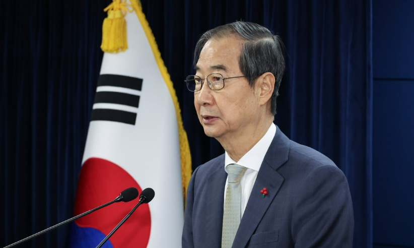 한덕수 대통령 권한대행 겸 국무총리가 지난 14일 서울 종로구 정부서울청사에서 대국민담화를 발표하고 있다. /연합뉴스