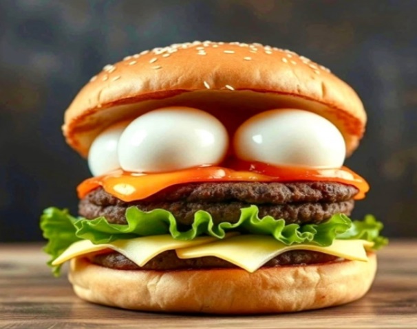 생성형 인공지능(AI)이 만든 가상의 '네란버거'  이미지 /SNS 캡쳐
