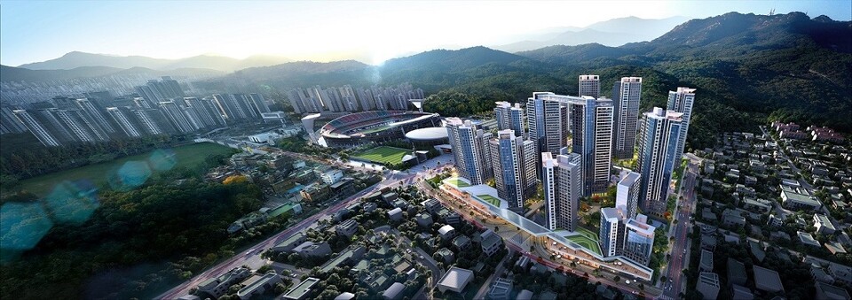 안양 종합운동장 동측 재개발 조감도. /삼성물산