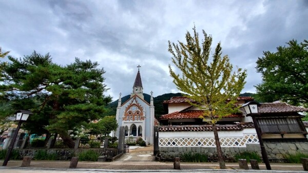 츠와노 가톨릭 성당(津和野カトリック教会). 1996년 국가 지정 유형문화재로 등록되었다. /사진=양은심
