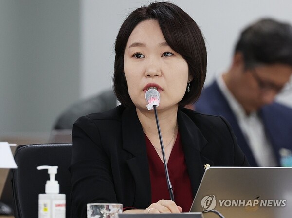  국회 국토교통위원회의 경기도에 대한 국정감사에서 더불어민주당 이소영 의원이 질의하고 있다. /연합뉴스