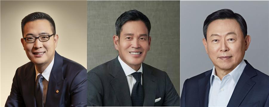 (왼쪽부터) 김동선 한화호텔앤드리조트 미래비전총괄 부사장, 정용진 신세계그룹 회장, 롯데그룹 회장 /각 사