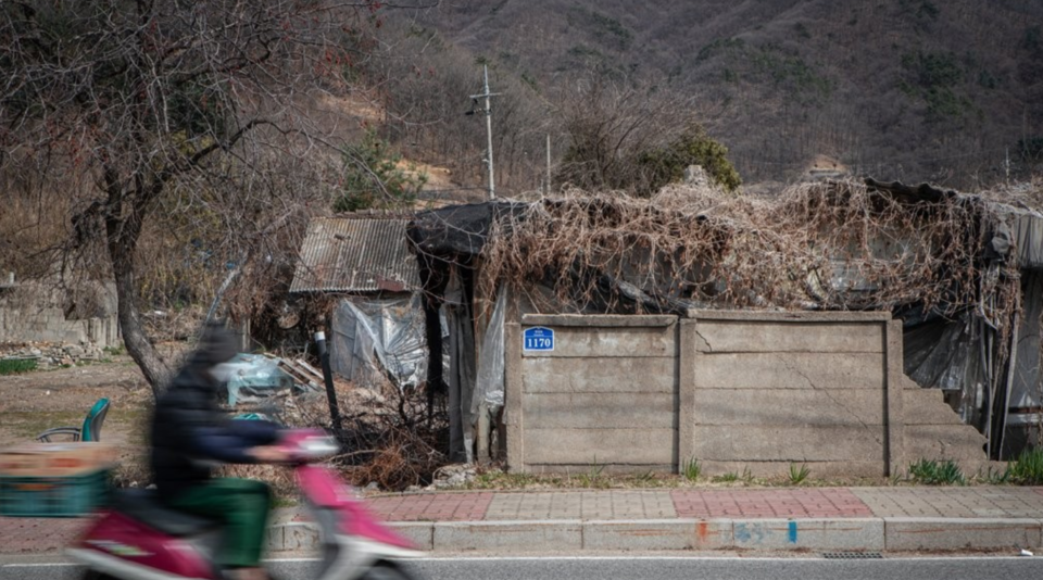 인구 감소 문제는 지방만의 문제가 아니다. 2021년 10월 행정안전부가 '인구감소지역'으로 지정한 89곳 중 수도권인 인천 강화군과 옹진군, 경기 가평군과 연천군 등 4곳이 포함됐다. 사진은 연천군 신서면 대광리 도로변에서 허물어져 가는 빈집의 모습 /연합뉴스
