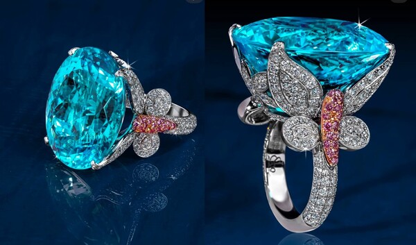 지드래곤이 착용한 48.27캐럿 파라이바 투어멀린 반지 /제이콥앤코 SNS