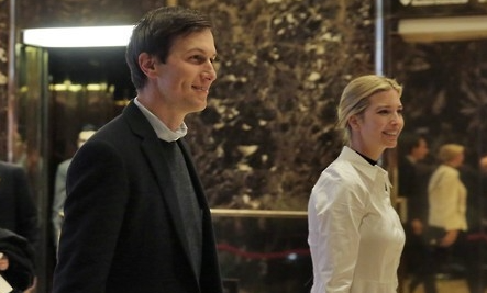 트럼프의 장녀 이방카의 남편은 부동산 개발업자인 재러드 쿠슈너다. /AP=연합뉴스