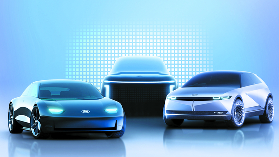 현대차가 순차적으로 출시할 전용 전기차 아이오닉5와 아이오닉6, 아이오닉7의 컨셉 이미지. /현대차