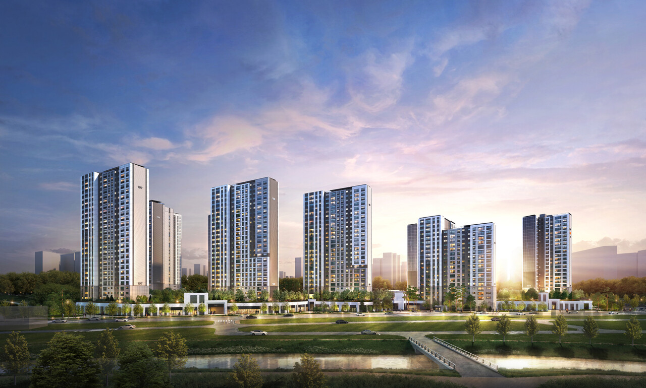 e편한세상 내포 퍼스트드림 투시도 / DL이앤씨