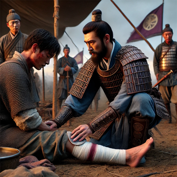 인간은 자기를 알아주는 사람을 위해서 기꺼이 죽을 수도 있는 존재이다. '연저지인(吮疽之仁)- 몸에 난 종기를 직접 입으로 빨아주는 인자함)’에 관한 고사를 이미지화하였음 /챗GPT