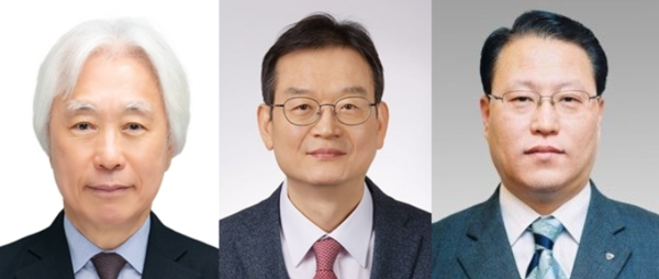 (왼쪽부터) 유태호 태광산업 대표 내정자, 김대현 흥국생명 대표 내정자, 유재준 HK금융파트너스 대표 내정자. /태광그룹