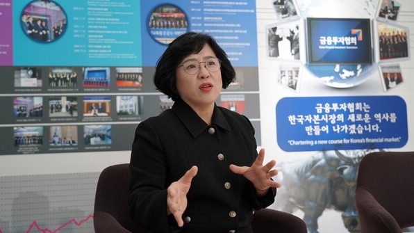 지난 2월 20일 이연임 국민연금 수탁자책임전문위원회 위원이 여성경제신문과 인터뷰를 하고 있다. /이상헌 기자