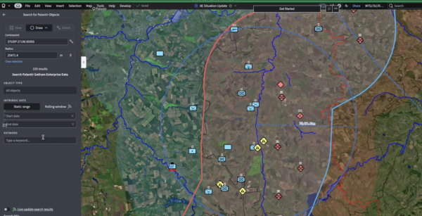팔란티어 AI 방산 시스템 '고담' 사용 예시 사진. /팔란티어 공식 사이트 캡처