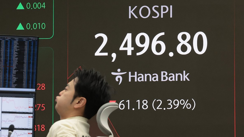 공매도 재개 첫날 유가증권지수가 장중 2500선을 내줬다. /연합뉴스
