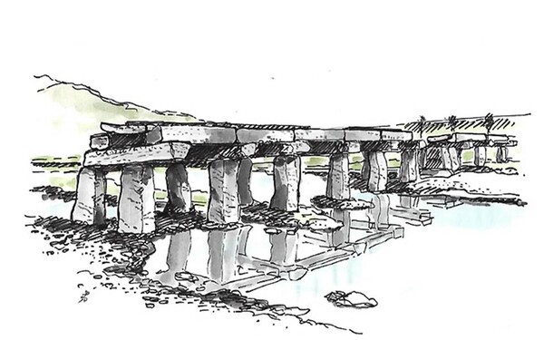 중랑천 하류에 있는 살곶이 다리 /그림=손웅익