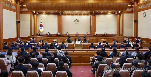 헌법재판소 대심판정 /연합뉴스