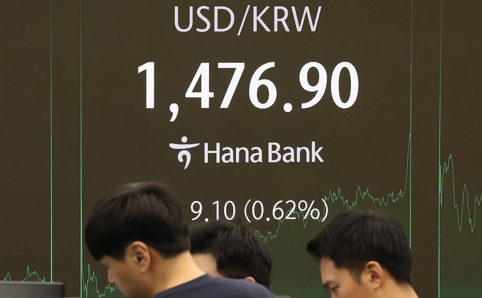 8일 원/달러 환율은 관세를 둘러싼 미국과 중국의 충돌로 2009년 금융위기 이후 가장 높은 수준을 기록했다. /연합뉴스