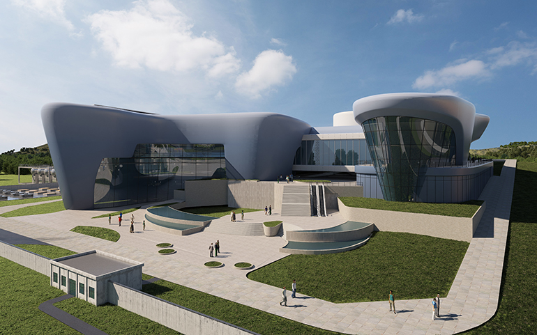 현대건설과 홀텔 인터내셔널이 공동 개발 중인 소형모듈원전 표준모델인 SMR-160 조감도 /현대건설