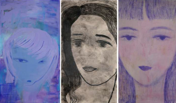 권예도 작가의 작품 (왼쪽부터) 퍼플레인(프린스를 기억하며), 어둠이 없으면 별을 볼 수 없지, 영혼은 때론 조금 열려 있어야 한다 /권예도