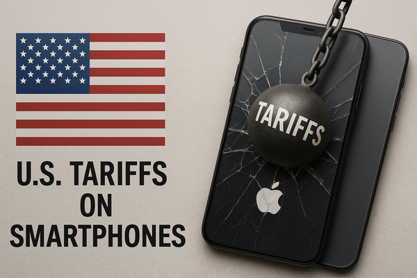 도널드 트럼프 미국 대통령의 관세 여파로 애플 아이폰 등 전자기기의 가격 급등 우려가 생겨나고 있다. /챗GPT