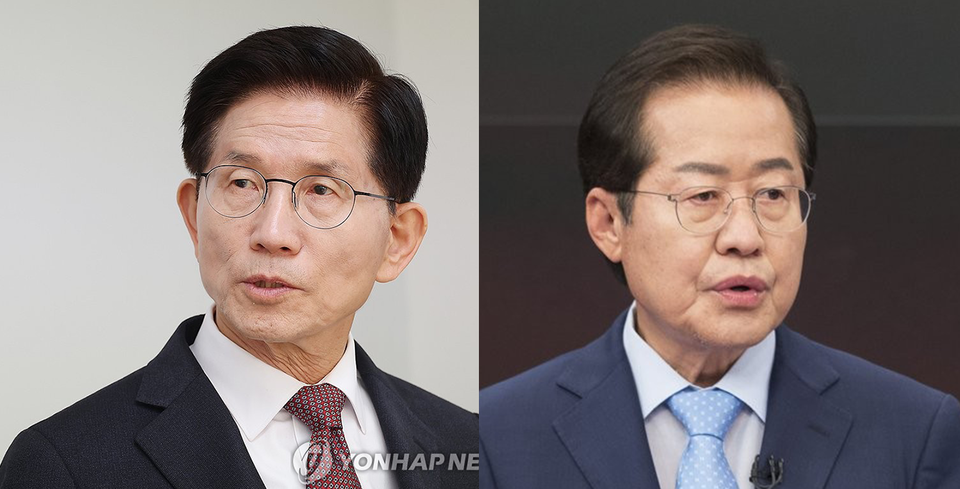 김문수 장관(왼쪽), 홍준표 전 시장 /연합뉴스