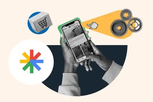 구글 디스커버리의 기계적 측면이 강조된 광고 유치 포스터. 검색 엔진을 통한 정보 접근은 자유롭게 보이지만 보이지 않는 알고리즘 설정과 클릭 흐름에 따라 정보가 자동으로 걸러져 사용자는 선택을 강요받는 현실에 놓여 있다. /여성경제신문DB