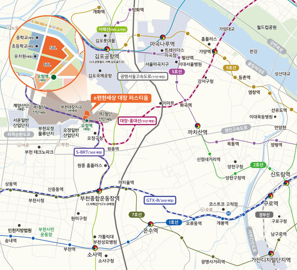 'e편한세상 대장 퍼스티움' 위치도. /DL이엔씨