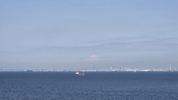 눈이 쌓여있는 후지산이 보인다. /사진=양은심