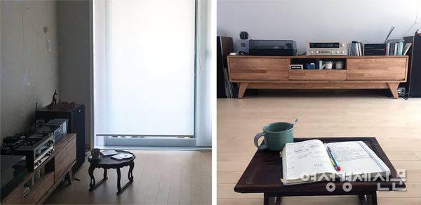 소반과 함께한 단촐했지만 운치있던 신혼. 왼쪽은 화형반, 오른쪽은 사각반 /프레스 모멘트