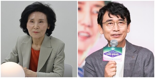 김문수 국민의힘 후보의 아내 설난영 여사와 유시민 작가 /연합뉴스