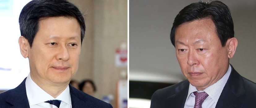 신동주 전 일본 롯데홀딩스 부회장(왼쪽)과 신동빈 롯데그룹 회장(오른쪽)./여성경제신문 DB