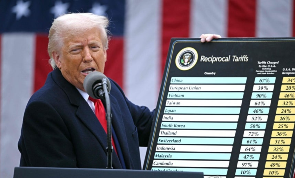 상호관세 발표하는 트럼프 미국 대통령 /연합뉴스