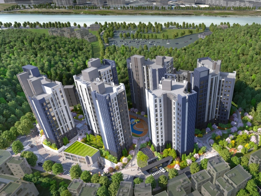 고척동 산업인아파트 재건축 정비사업 조감도 /두산건설