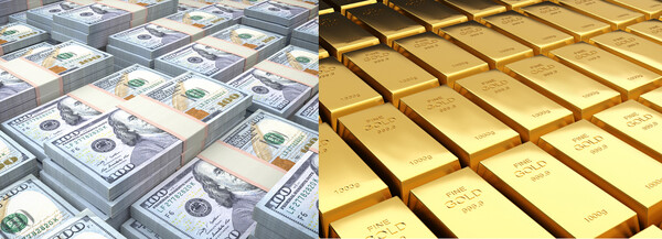 달러와 금은 상호 대체 관계에 있다. /게티이미지뱅크