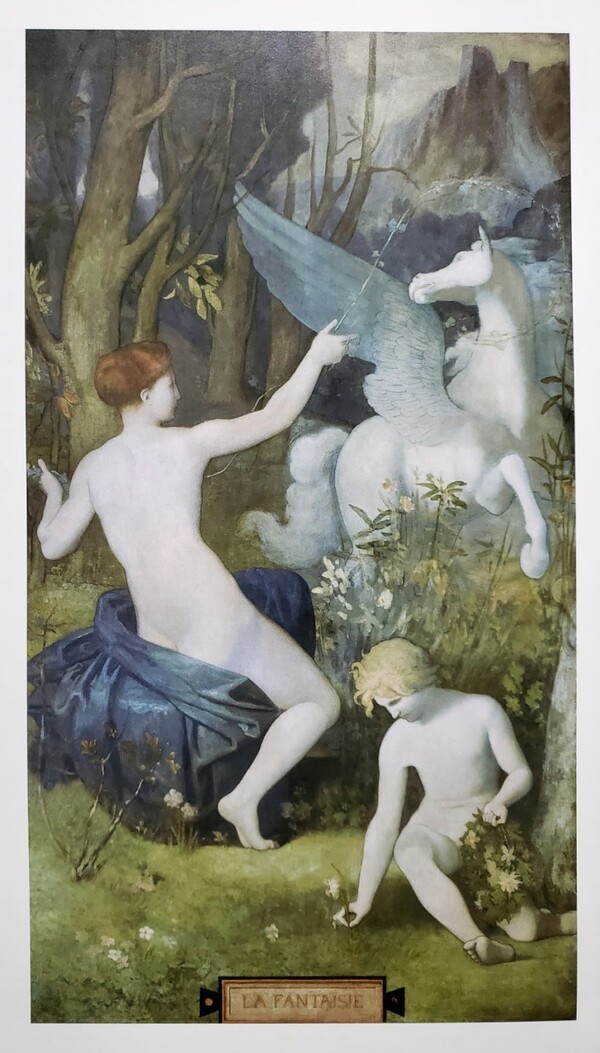 도록 사진. 피에르 프뷔 드 샤반의 '환상'. 실제 그림보다 사진 색이 좀 진하다. /사진=양은심