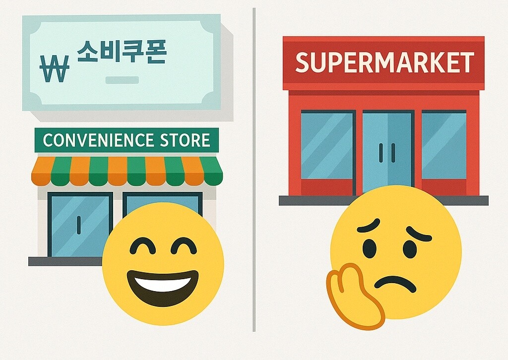 정부가 12조원 규모의 민생회복 소비쿠폰을 전 국민 대상으로 지원하는 가운데, 지급 기준 및 사용처가 구체화되면서 유통업계가 엇갈린 반응을 나타내고 있다. /여성경제신문