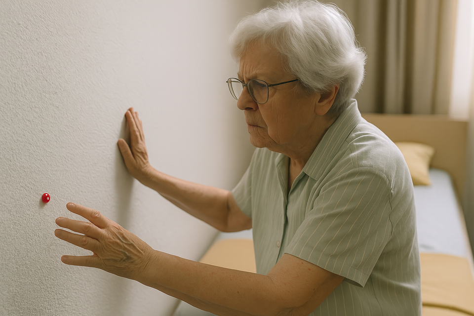 기사 내용을 토대로 챗GPT 생성한 이미지로 실제 시니어타운 시설 내 비상벨 모습과 무관하다. /챗GPT
