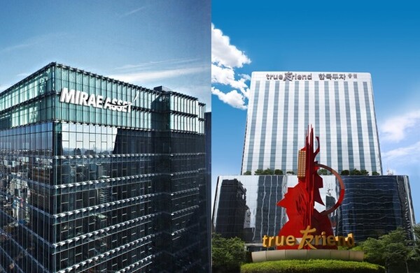 미래에셋증권과 한국투자증권이 서로에 대한 투자의견을 '매수'에서 '중립'으로 하향 조정했다. /각 사