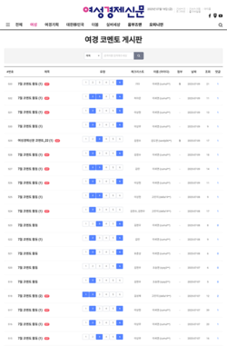 여경 코멘토 게시판 7월 둘째 주 활동 내역 /여성경제신문 홈페이지 캡처