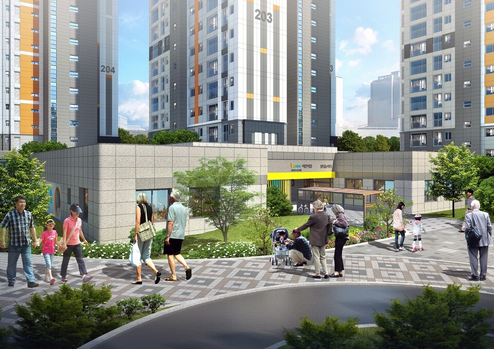 유선종 교수는 국내 중산층 노인을 위한 주거 모델로 국토부에서 추진하는 '실버스테이'를 언급했다. 민간에서 요구하는 공공택지 활용, 수도권 분양형 허용, 기금 지원 등이 반영됐다고 말했다. 사진은 국토부 실버스테이 이미지다. /국토교통부