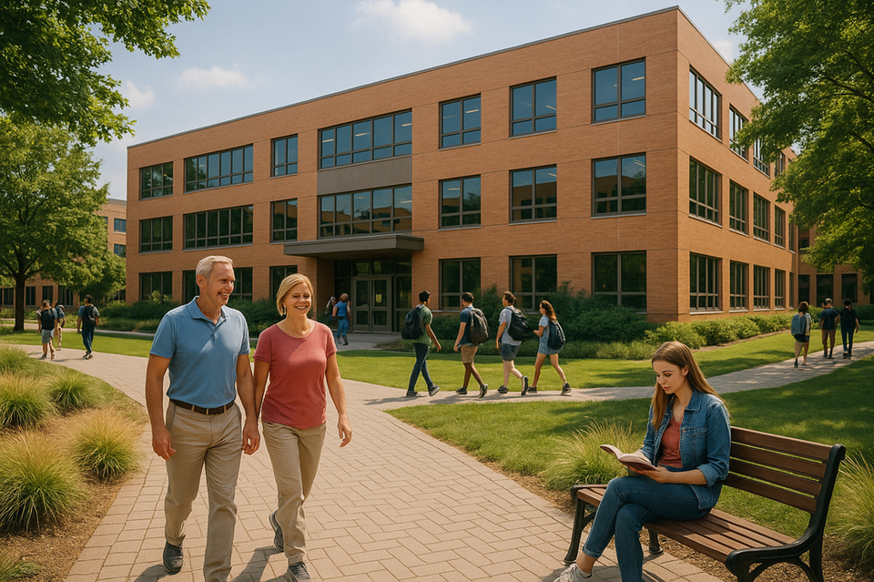 고령자 주거 단지 개념으로 '연속보호체계형 은퇴주거단지(CCRC·Continuing Care Retirement Community)'가 있다. CCRC는 여가 중심형, 교육 중심형, 의료서비스 중심형 등으로 구분되며 이중 교육 중심형 CCRC가 UBRC(대학연계형 은퇴자 공동체)다. /챗GPT