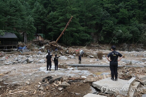 수해 현장 /연합뉴스