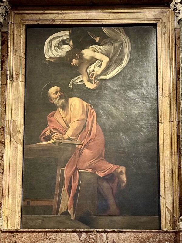 카라바조, 성 마태오와 천사, 1602 /전동수