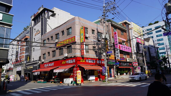 서울 영등포구 대림동은 서울 최대 중국계 이주민 밀집 지역이다. 사진은 수원시 고등동 일대 전경.  /허아은 기자