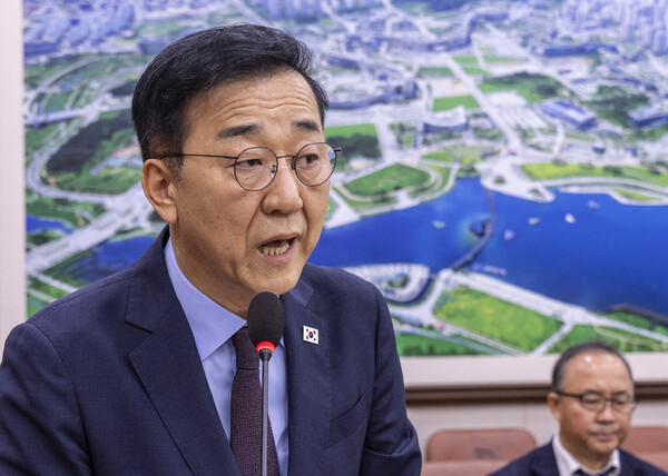 김윤덕 국토교통부 장관 후보자가 29일 국회 국토교통위원회에서 열린 인사청문회에서 인사말을 하고 있다. /연합뉴스