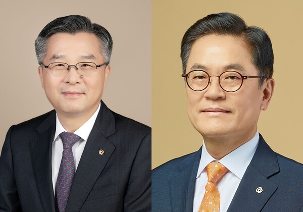 한화생명이 권혁웅 부회장(왼)과 이경근 사장을 각자대표로 선임했다. /한화생명
